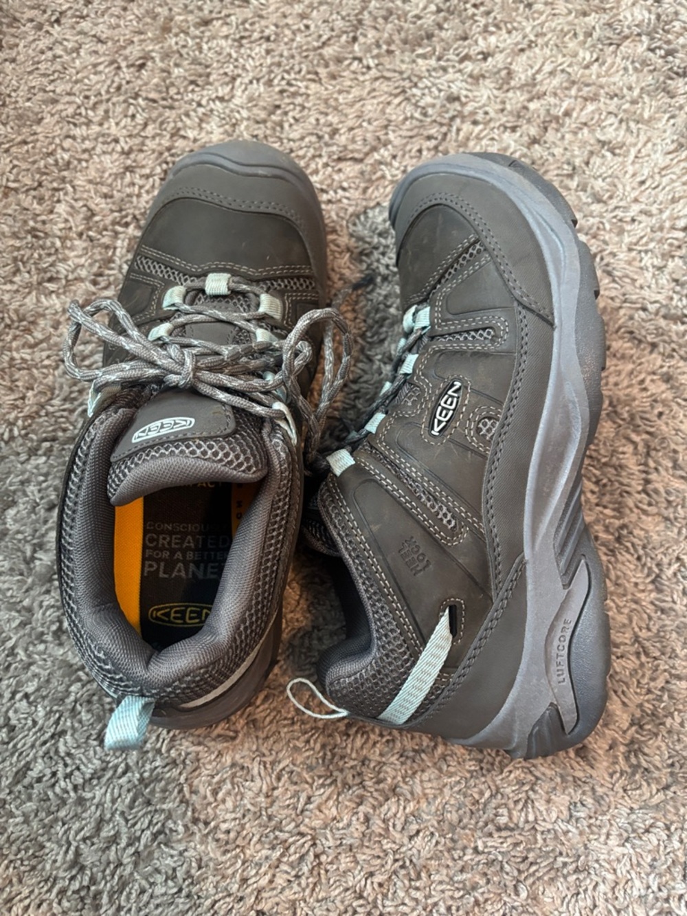 Keen Women's Brown Athletic Hiking Shoes with Light Gray Accents - Picture 6 of 10